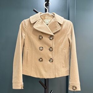 Banana Republic Beige Double-Breasted Peacoat